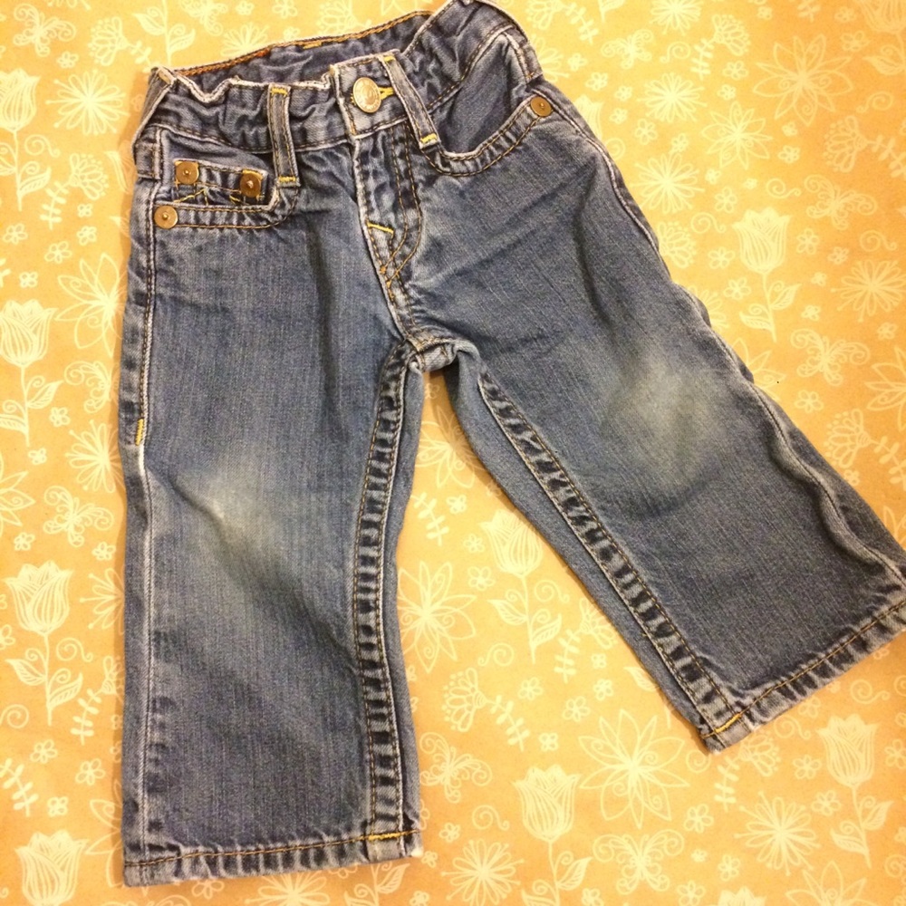 [true religion] pair of blue jeans 6-12 months